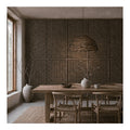 Dark Coiled Straw Dome Pendant Shade, second view