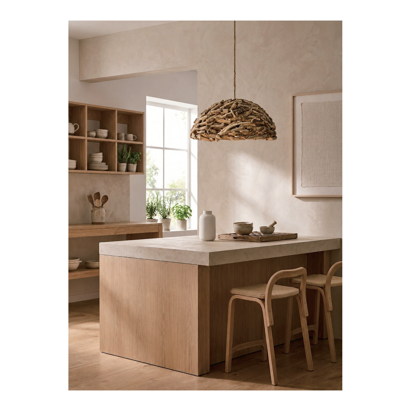 Driftwood Dome Pendant Shade, second view
