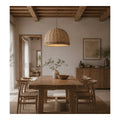 Rattan Basket Dome Pendant Shade, second view