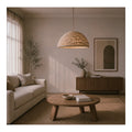 Bleached Straw Dome Pendant Shade, second view
