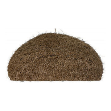 Thatched Straw Dome Pendant Shade, 17.7" x 8.9", shown on white