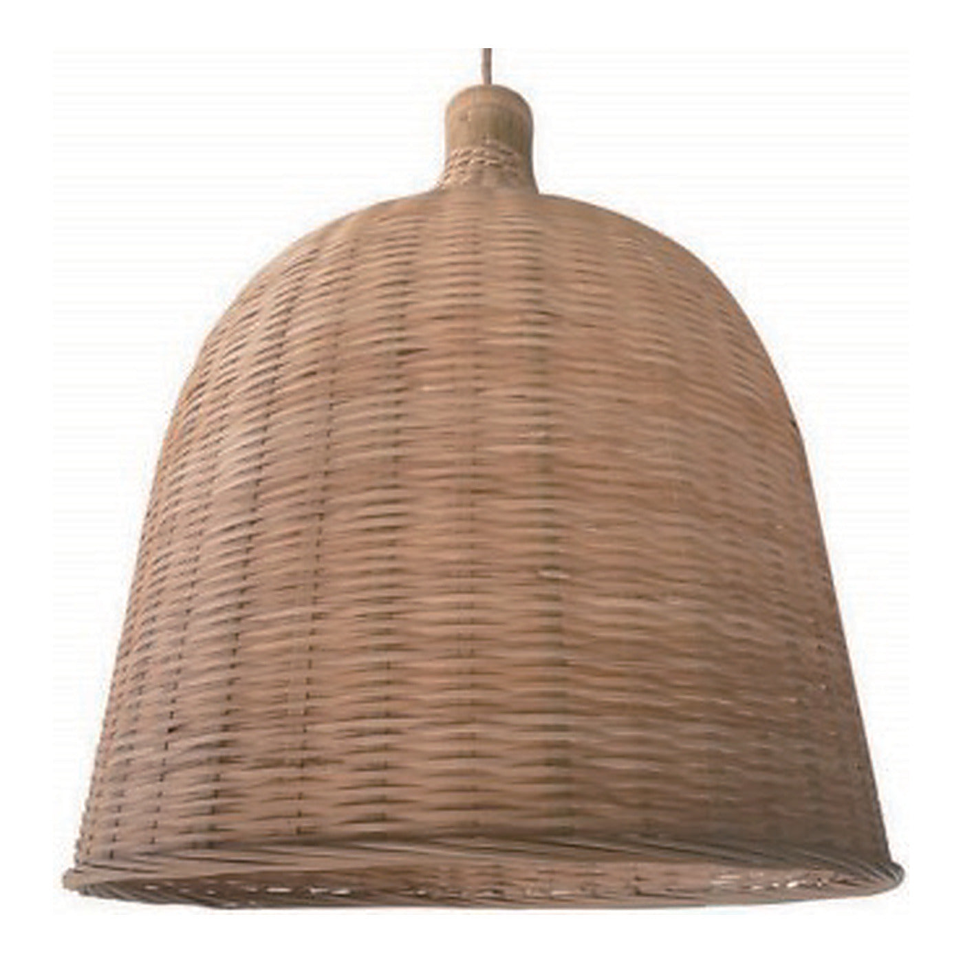 Bamboo Bell Pendant Shade, 17.7" x 18.5", shown on white