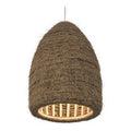 Coiled Straw Beehive Pendant Shade, 13.8