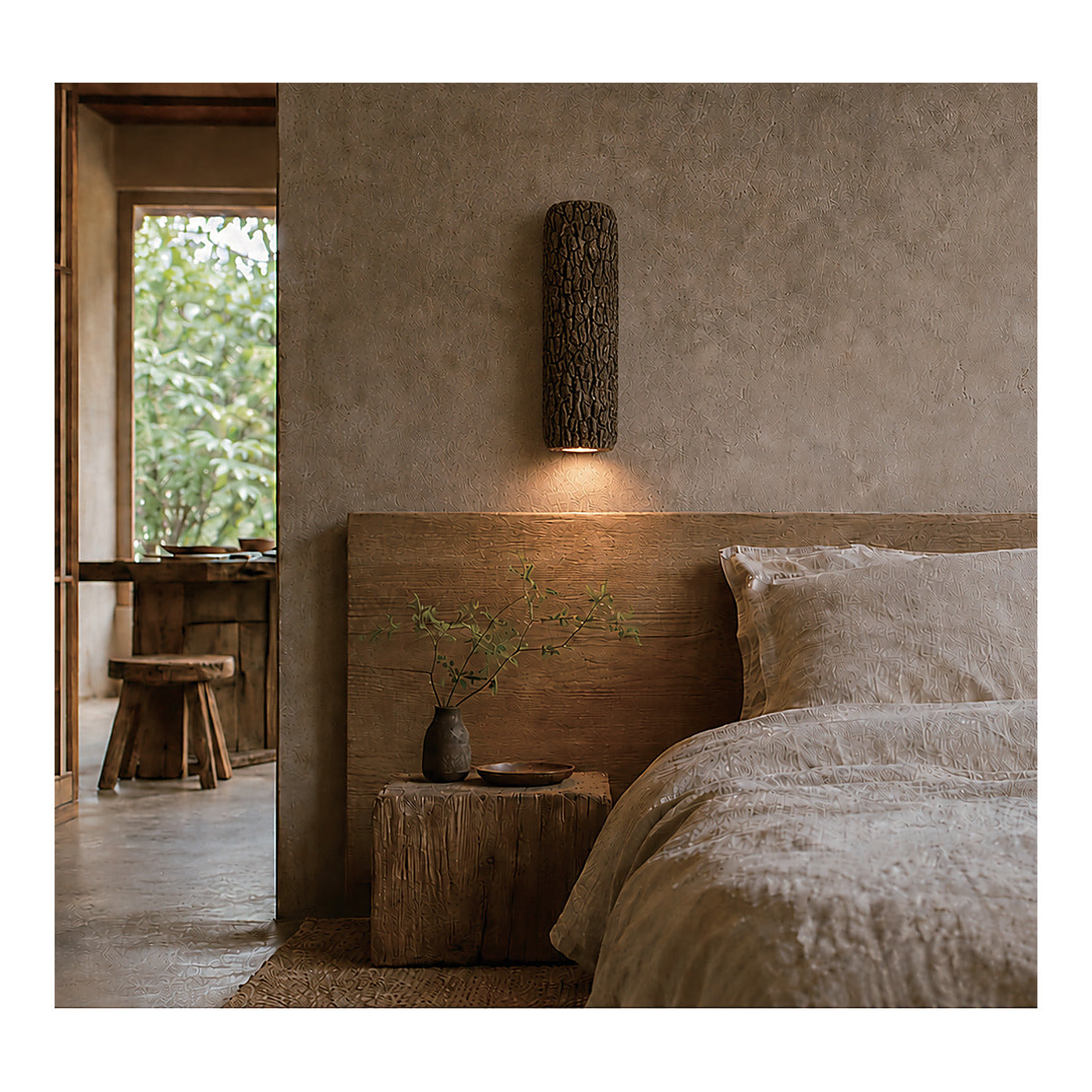 Slim Bark Log Pendant Shade, second view