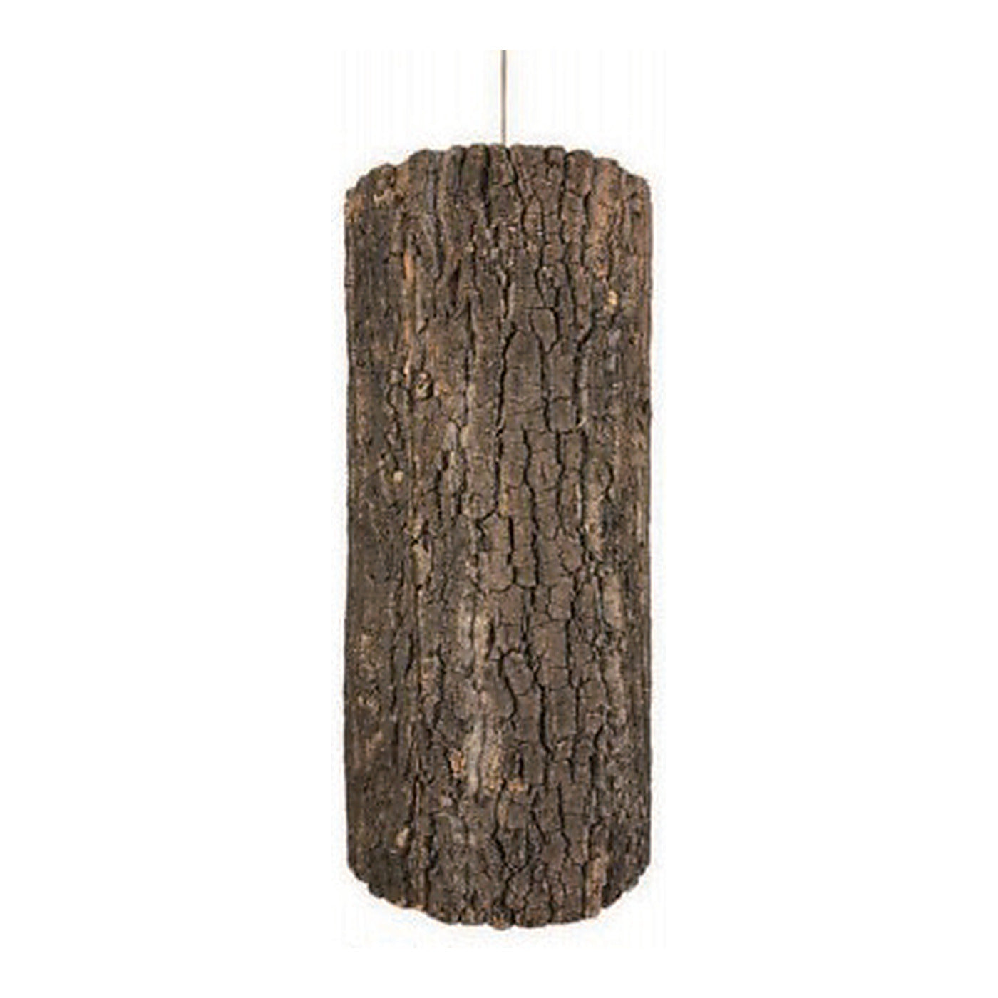 Bark Column Pendant Shade, 9.1" x 25.6", shown on white