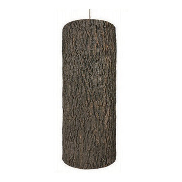 Bark Cylinder Pendant Shade, 12.6" x 29.9", shown on white