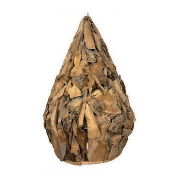 Driftwood Teardrop Pendant Shade, 15.4" x 24.4", shown on white