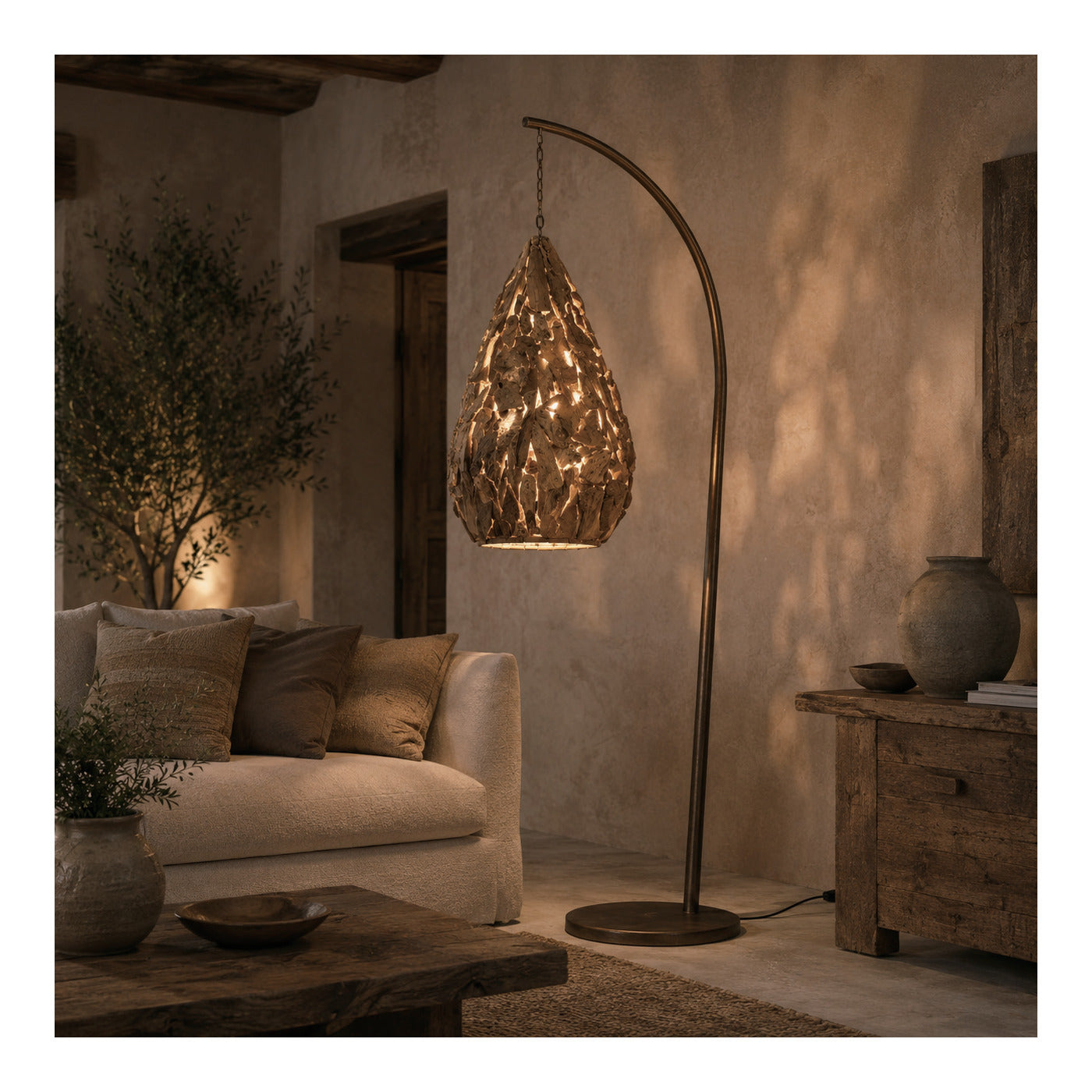 Driftwood Teardrop Pendant Shade, second view