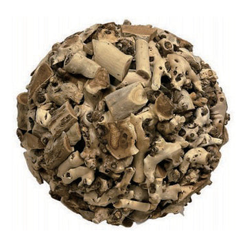 Mulberry Root Sphere Pendant Shade, 23.6", shown on white