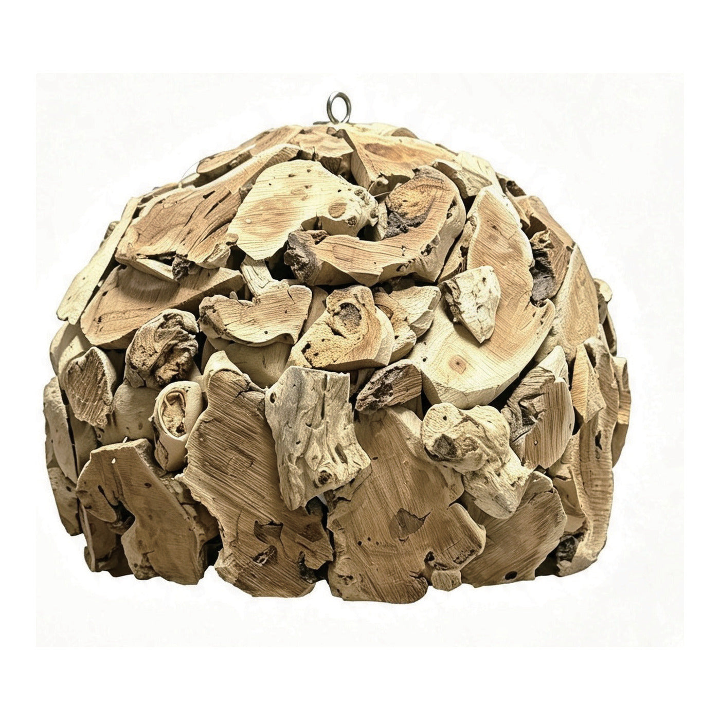 Mulberry Root Dome Pendant Shade, 15.7" x 15.0", shown on white