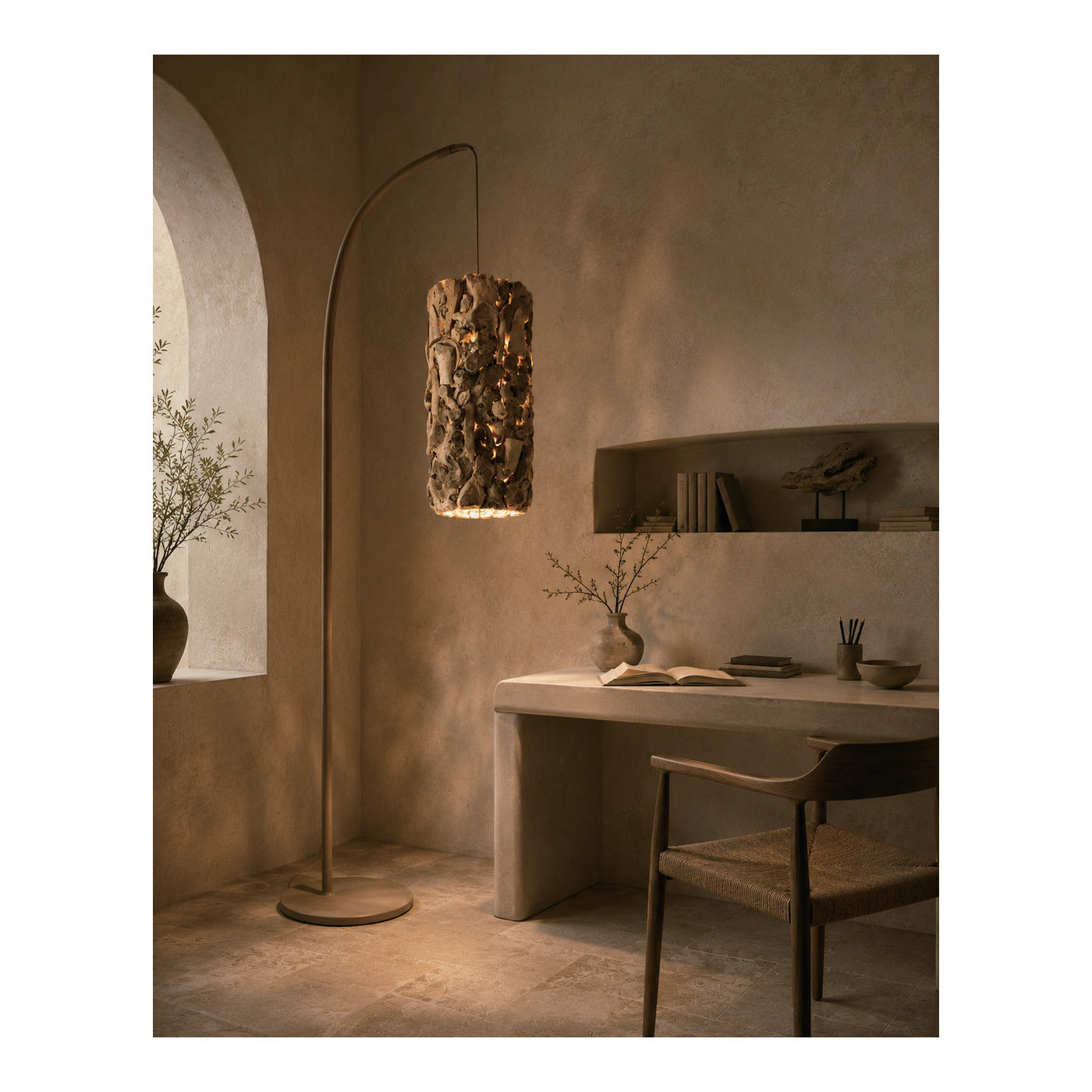 Mulberry Root Column Pendant Shade, second view