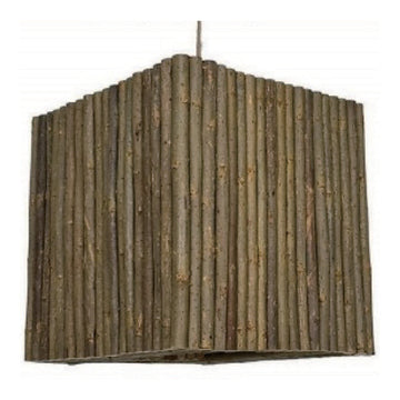 Twig Lantern Pendant Shade, 10.2" x 10.2" x 10.2", shown on white