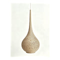 Wicker Teardrop Pendant Shade, 133 x 321 in, shown on white