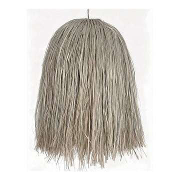 Hemp Fringe Pendant Shade, 50 x 62 cm, shown on white