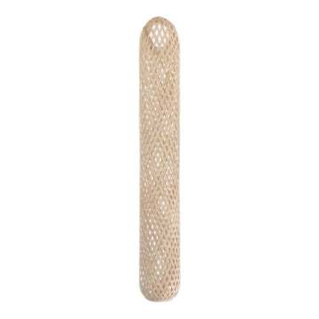 Perforated Bamboo Tube Pendant Shade, 8.3" x 26.8", shown on white
