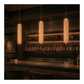 Perforated Bamboo Tube Pendant Shade, second view