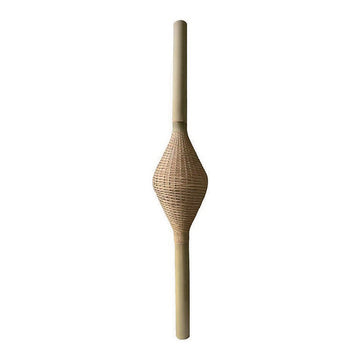 Bamboo Spindle Pendant Shade, 7.9" x 43.3", shown on white