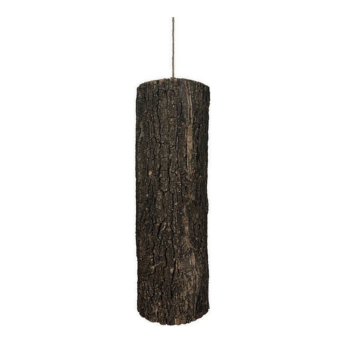 Bark Log Pendant Shade, 11.8" x 27.6", shown on white
