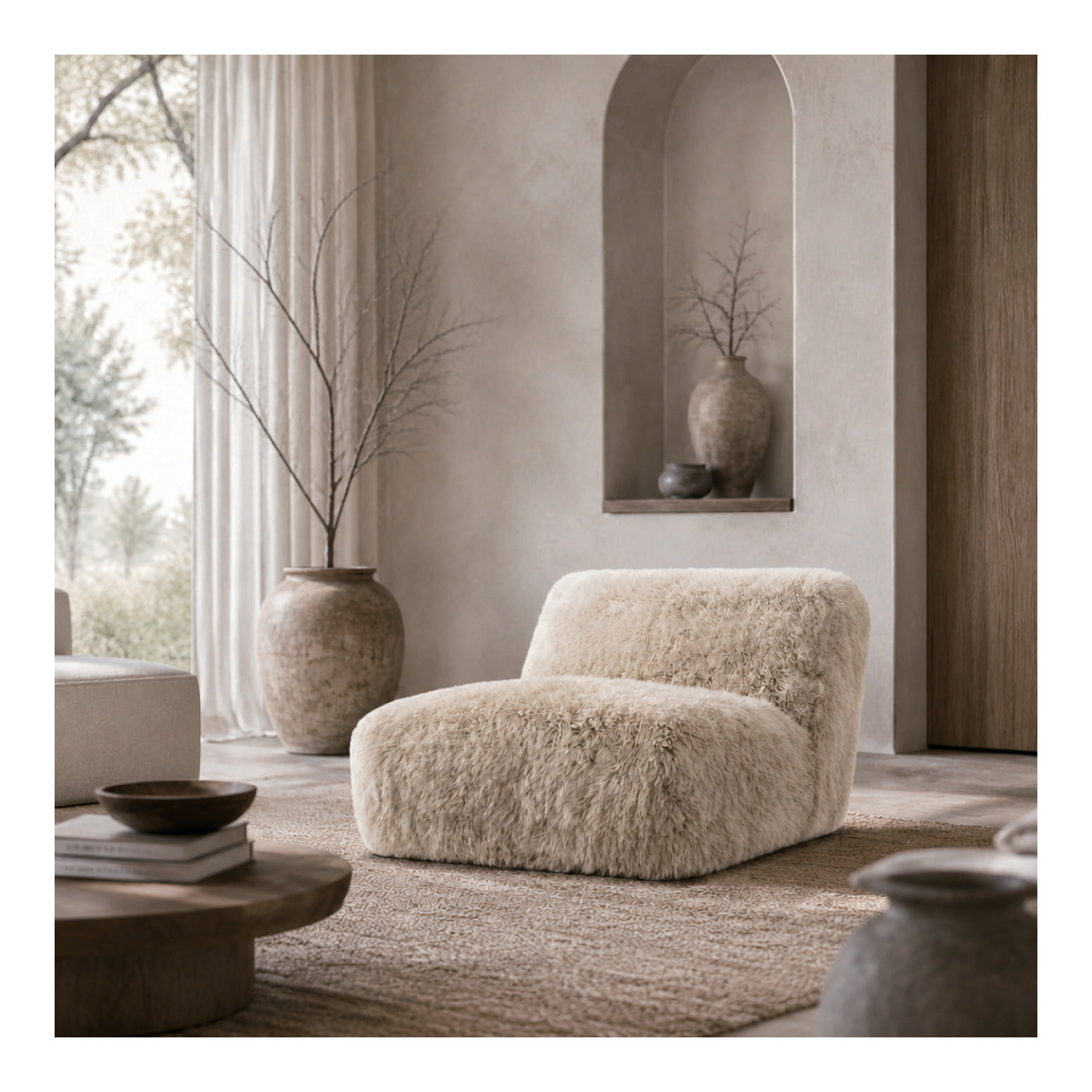 Sheepskin Lounge Chair, second view
