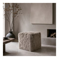 Sheepskin Cube Pouf, second view