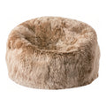 Sheepskin Bean Bag Chair, 41 x 41 x 23.5 in, shown on white