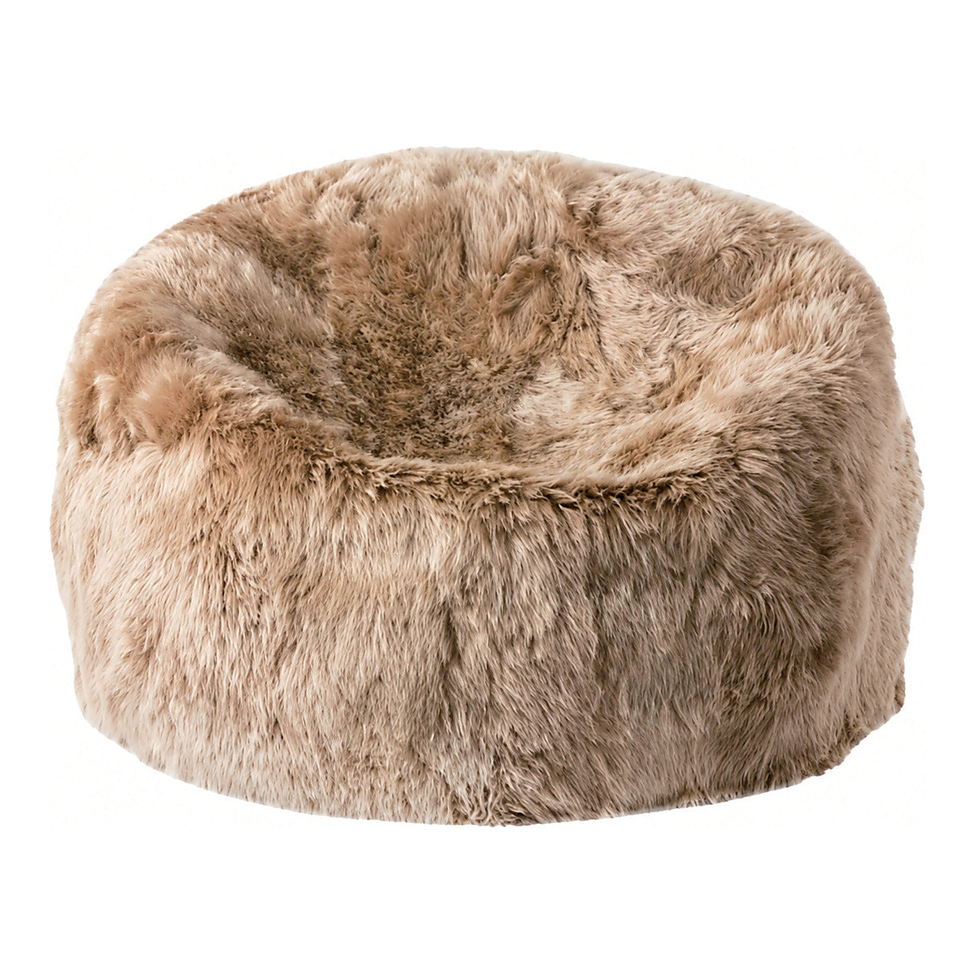 Sheepskin Bean Bag Chair, 41 x 41 x 23.5 in, shown on white