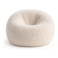 Longhair Hide Bean Bag Chair, 41 x 41 x 23.5 in, shown on white