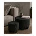 Charred Pine Round Stool, second view