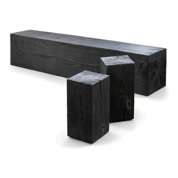 Charred Pine Beam Bench