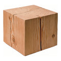 Pine Cube Side Table, 16 x 16 x 16 in, shown on white