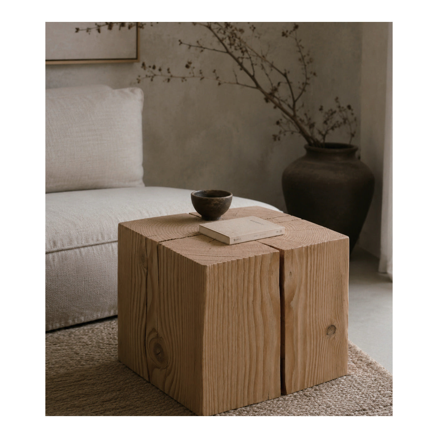 Pine Cube Side Table, second view