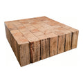 Pine Beam Coffee Table, 56 x 56 x 16 in, shown on white