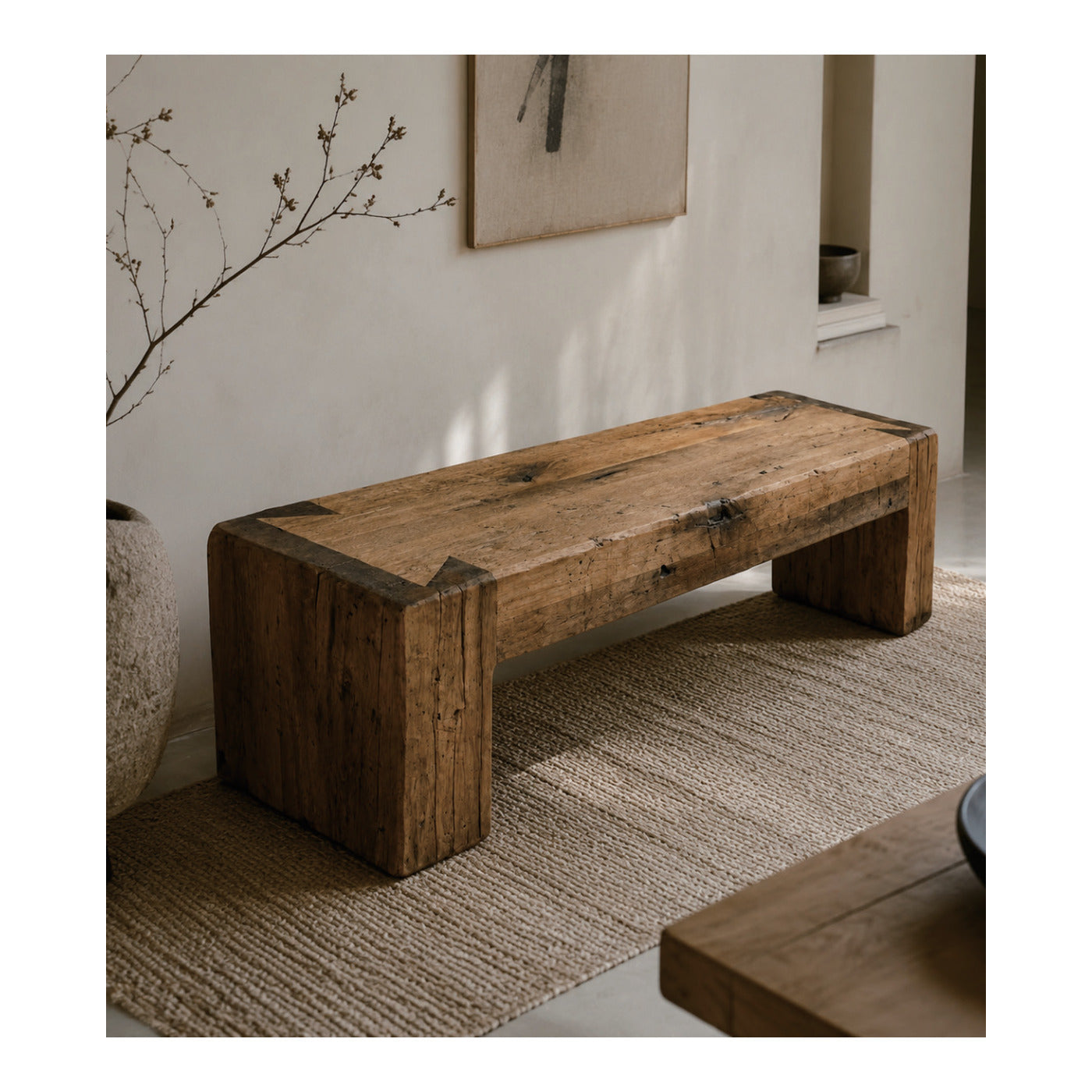 Elm Beam Bench, second view