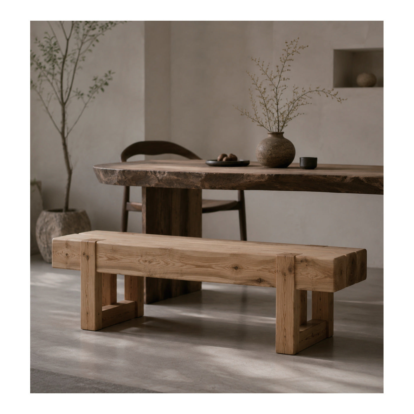 Pine Beam Bench, second view