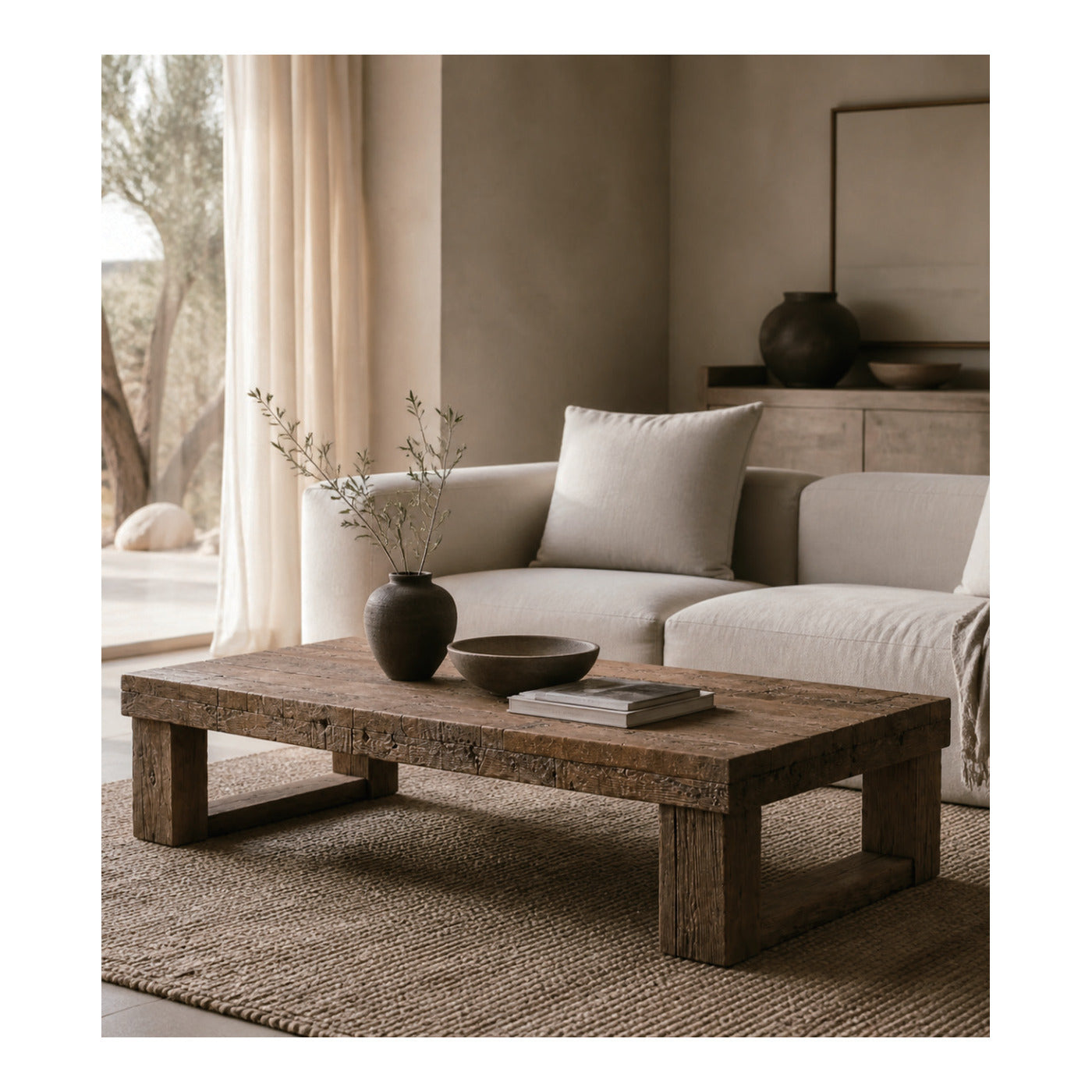 Elm Plank Coffee Table, second view