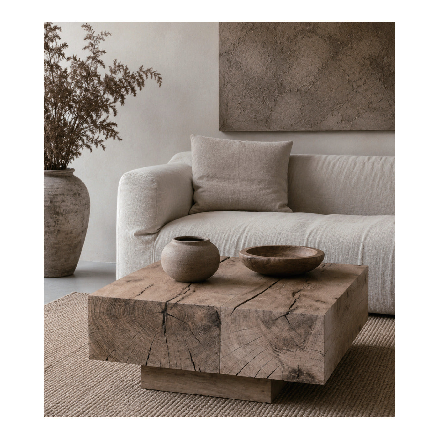 Elm Slab Coffee Table, second view
