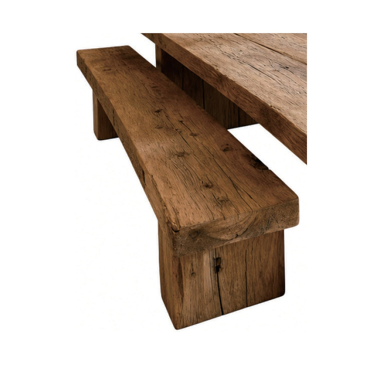 Elm Live-Edge Dining Bench, 12 x 18 x 70 in