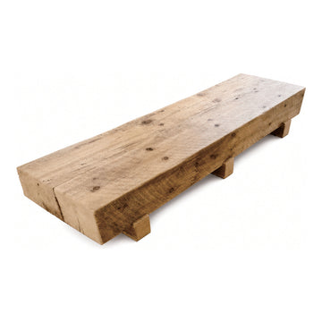Hemlock Plank Bench, 24 x 10 x 48 in, shown on white