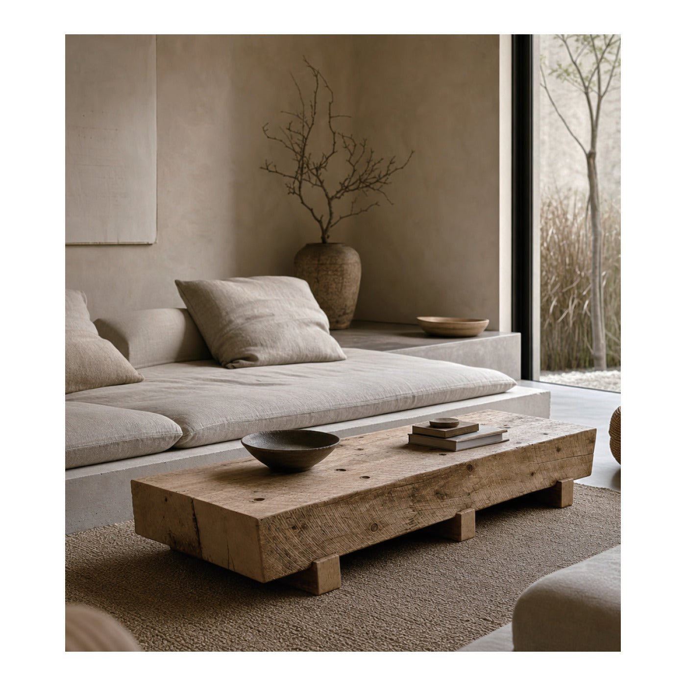 Hemlock Plank Bench, second view