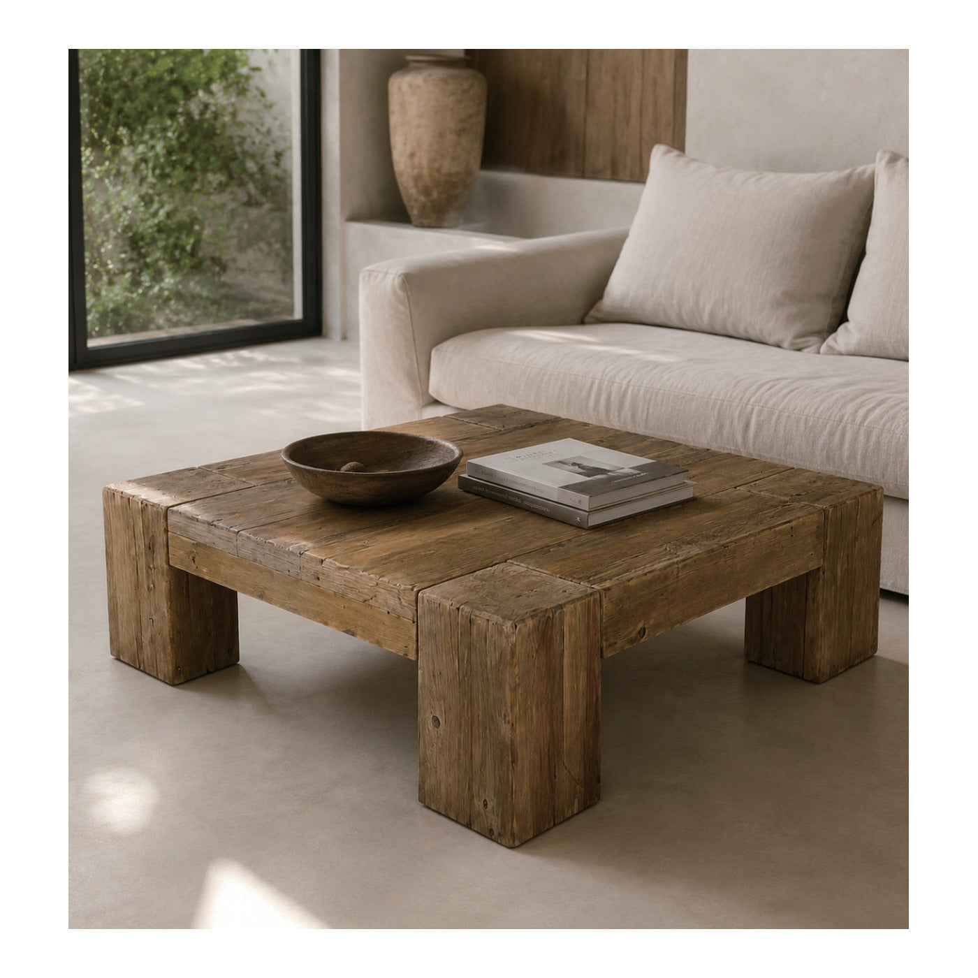 Elm Square Beam Table, second view