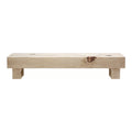 Pine Beam Bench, Bleached, 12 x 12 x 48 in, shown on white