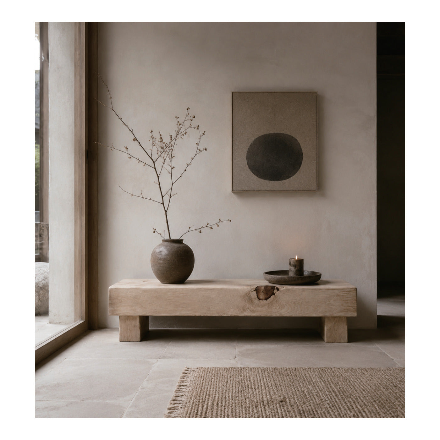 Pine Beam Bench, Bleached, second view