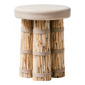 Reed Bundle Stool, 43 x 33 cm, shown on white
