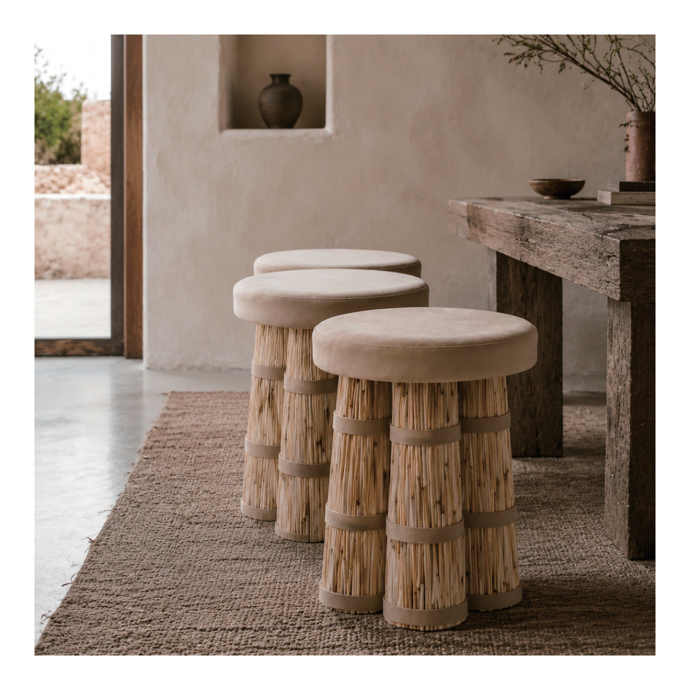 Reed Bundle Stool, second view