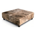 Brindle Cowhide Ottoman, 39.4
