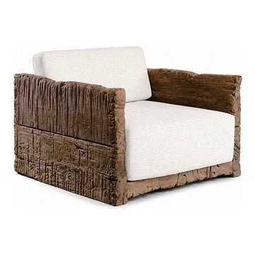 Elm Frame Armchair, 29.9" x 29.9" x 26.0", shown on white