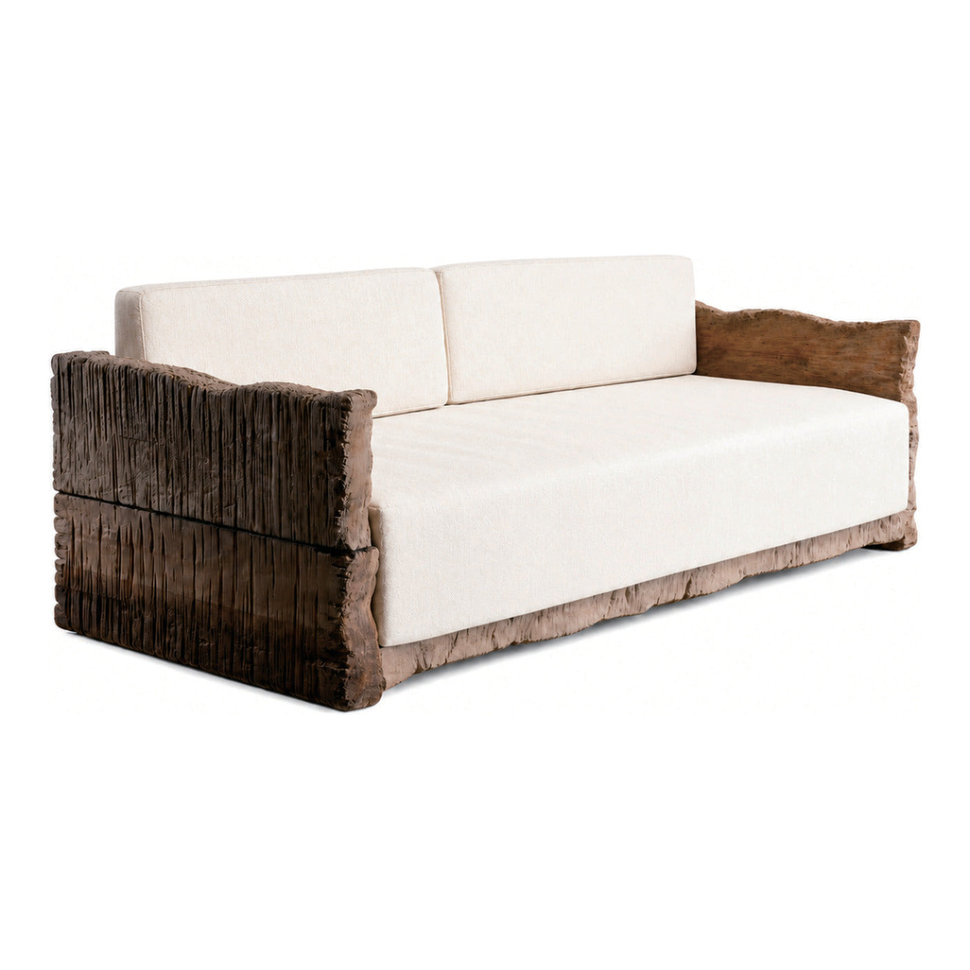 Elm Frame Sofa, 59.8" x 29.9" x 26.0", shown on white