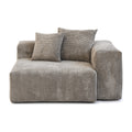 Pixel Modern Modular Sofa, Corduroy Slipcovers - Replacement Covers Only, Brown