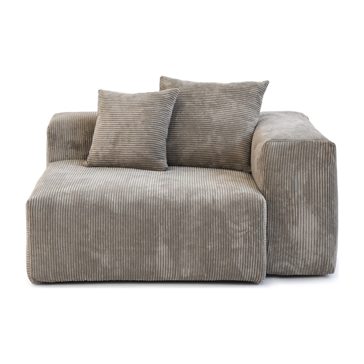 Pixel Modern Modular Sofa, Corduroy Slipcovers - Replacement Covers Only, Brown