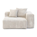 Pixel Modern Modular Sofa, Corduroy Slipcovers - Replacement Covers Only, Beige
